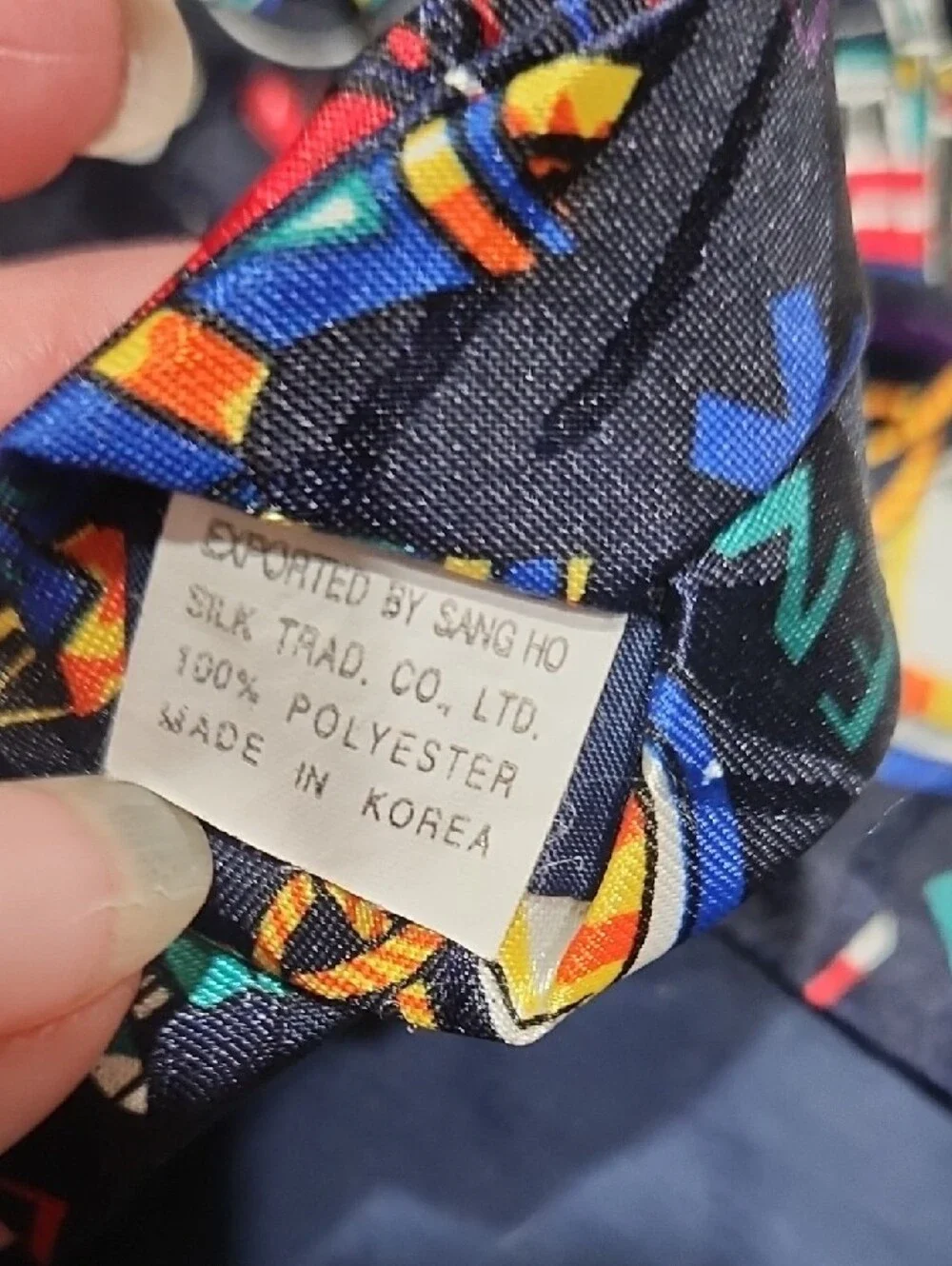 Emergency Services Pattern Tie in Black with Multicolor Motif